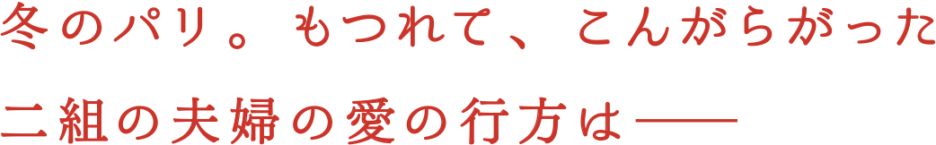 冬のパリ。もつれて、こんがらがった二組の夫婦の愛の行方は―